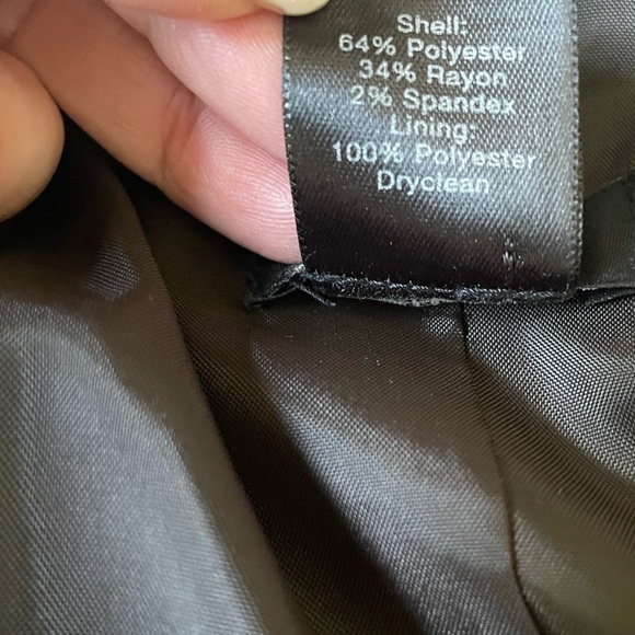 Ann Taylor Petite Long Sleeve One Button Fully Lined Fitted Blazer Jacket Cocoa - Picture 10 of 10